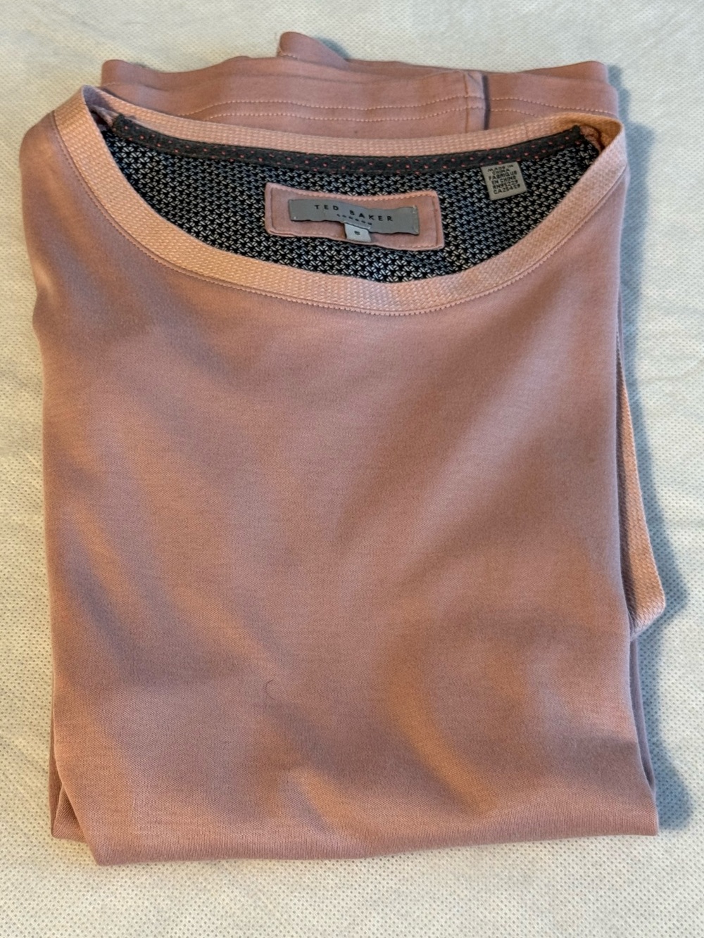 Ted Baker London Blush Pink Short Sleeve Knit Tee Top Size 5 Large